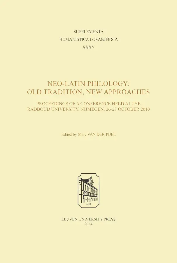 Neo-latin philology: old tradition, new