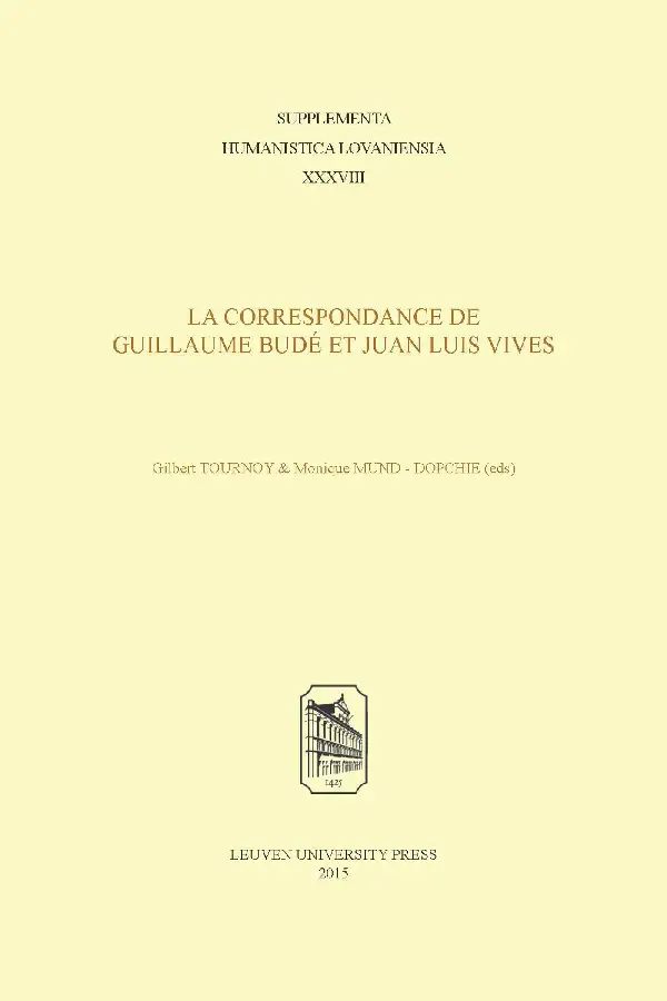 La correspondance de Guillaume Budé et J