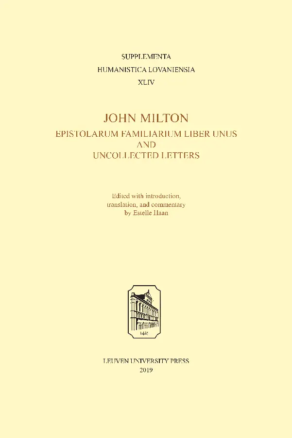 John Milton, Epistolarum Familiarium Lib