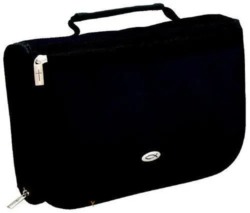 Biblecover Black with Fish