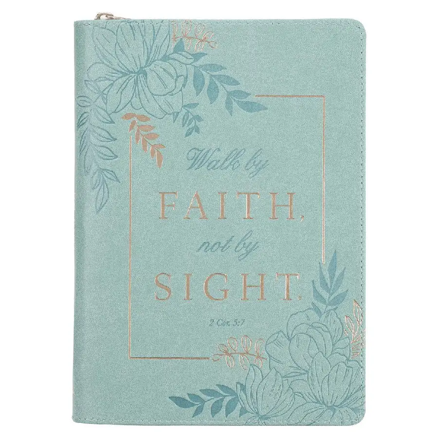Walk By Faith Teal  Zipper