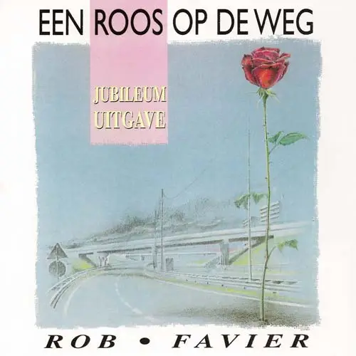 Een roos op de weg
