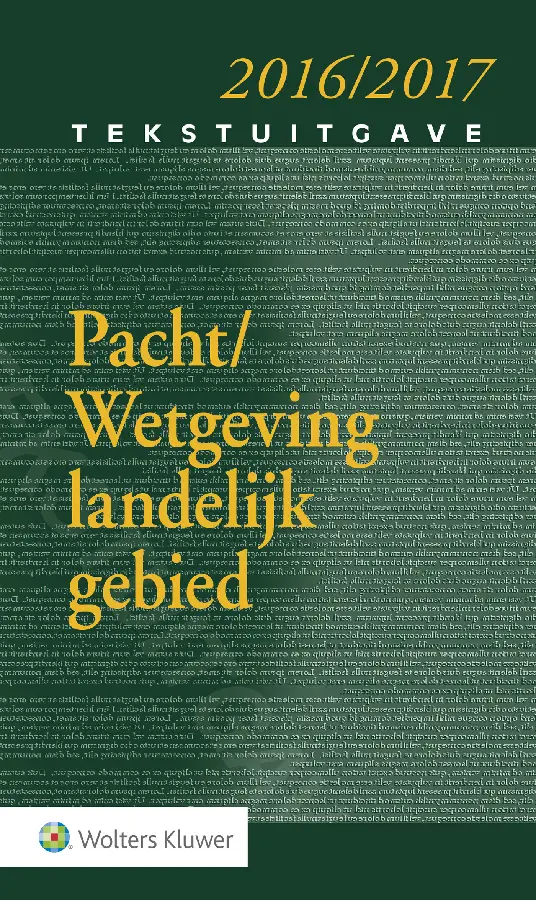 Tekstuitgave pacht/wetgeving landelijk g