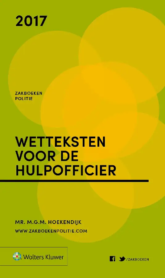 Zakboek Wetteksten voor de hulpofficier