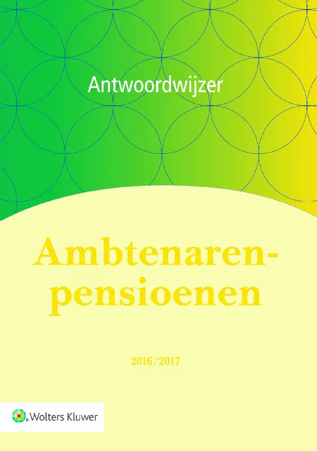 Antwoordwijzer ambtenarenpensioenen  / 2