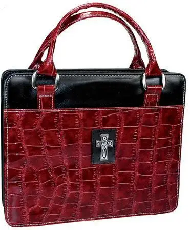 Burgundy - Cross - Purse style (Biblecov