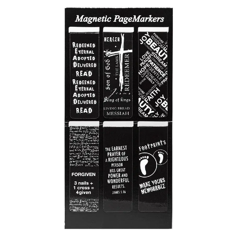 Magnetic PageMarkers (Black & White Set
