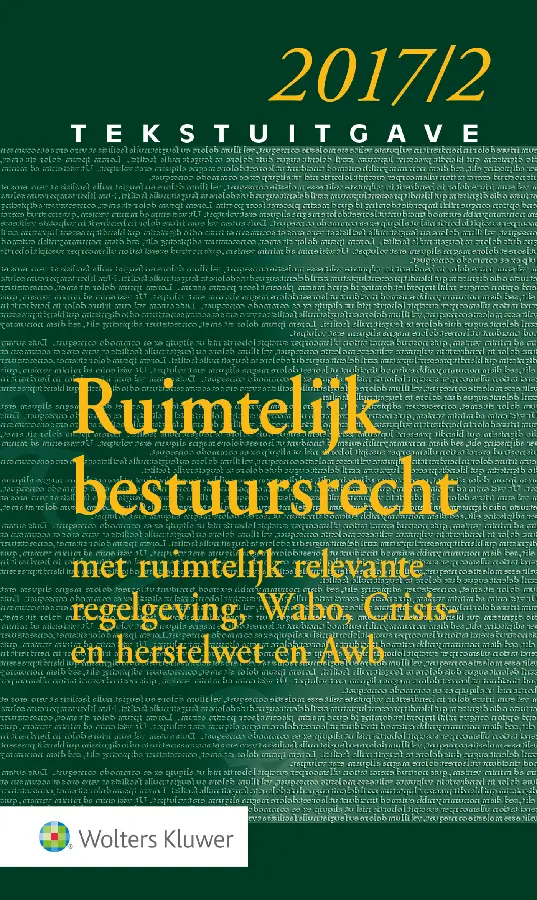 Ruimtelijk bestuursrecht  / 2017-2