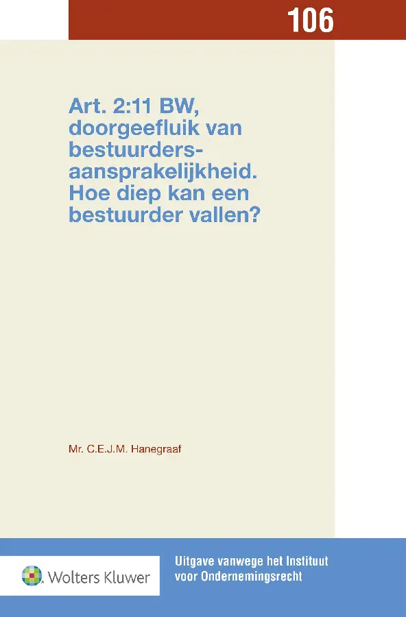 Art. 2:11 BW, doorgeefluik van bestuurde
