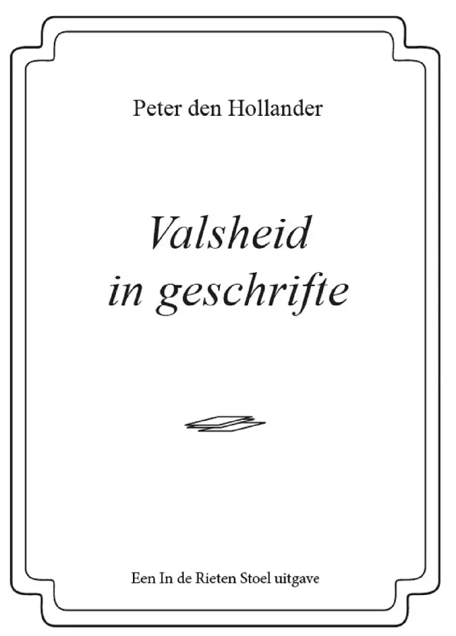 Valsheid in geschrifte