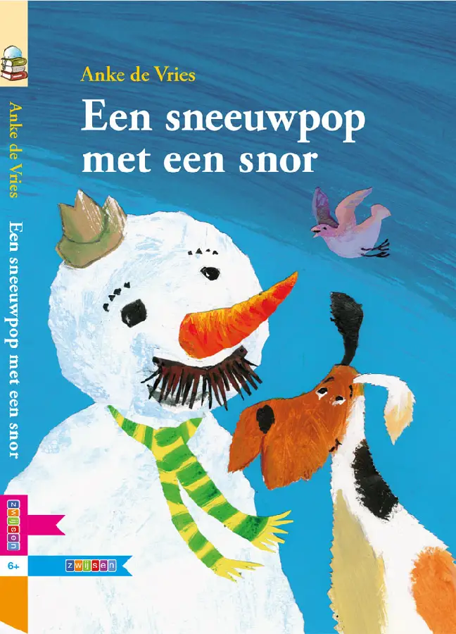 Een sneeuwpop met een snor