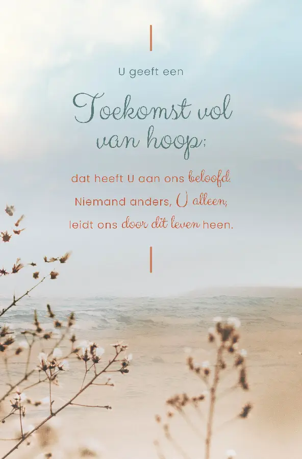 U geeft een toekomst