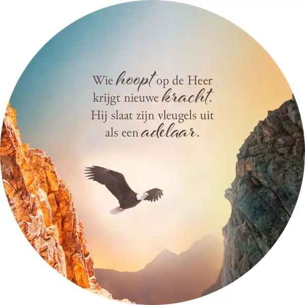 Muurcirkel Wie hoopt op de Heer