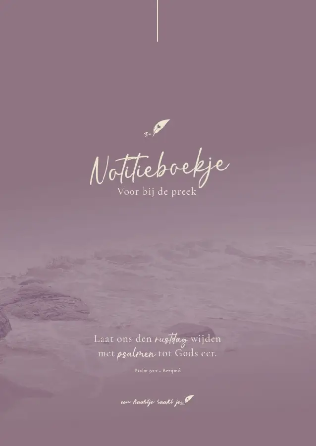 Notitieboekje voor bij de preek A5