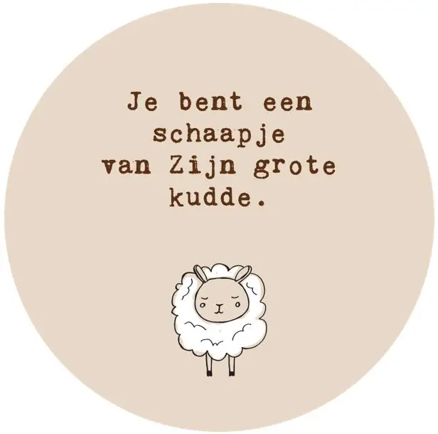 Muurcirkel Je bent een schaapje