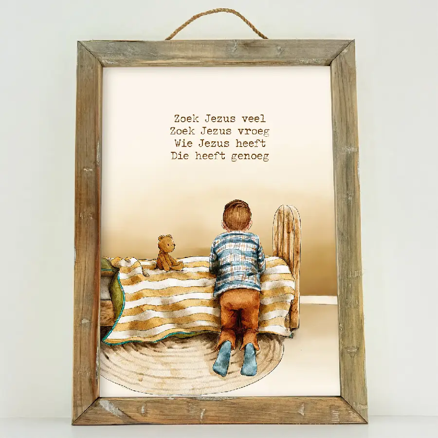 Zoek Jezus veel (jongen) - A4