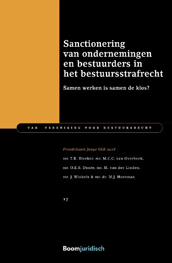 Sanctionering van ondernemingen en bestu