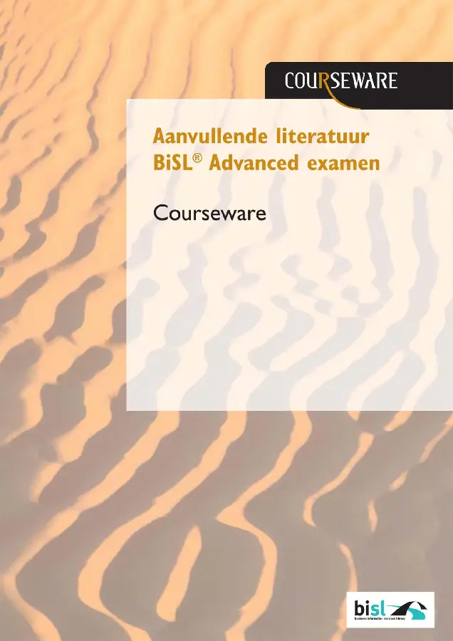 Aanvullende literatuur BiSL® Advanced ex