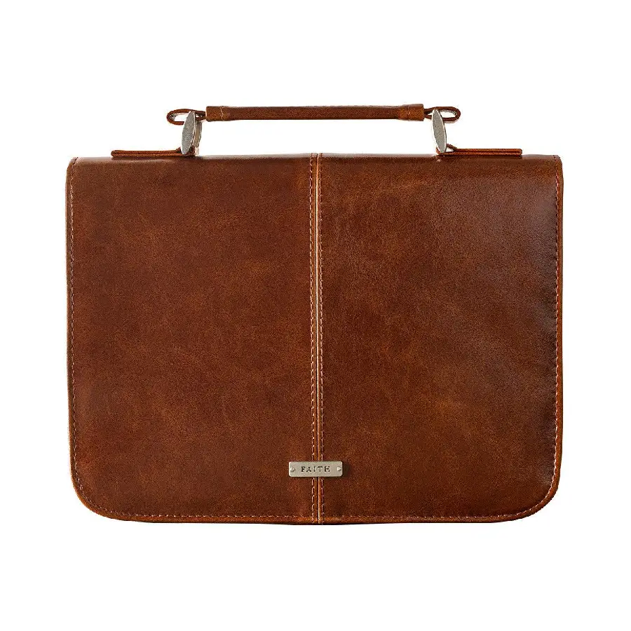 Brown - Faith Tag, Biblecover Medium