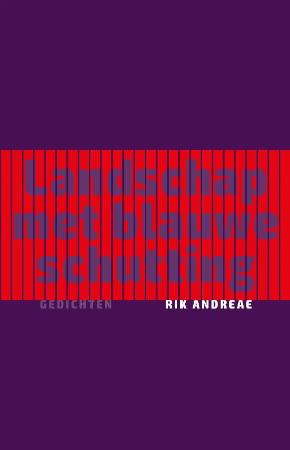 Landschap met blauwe schutting