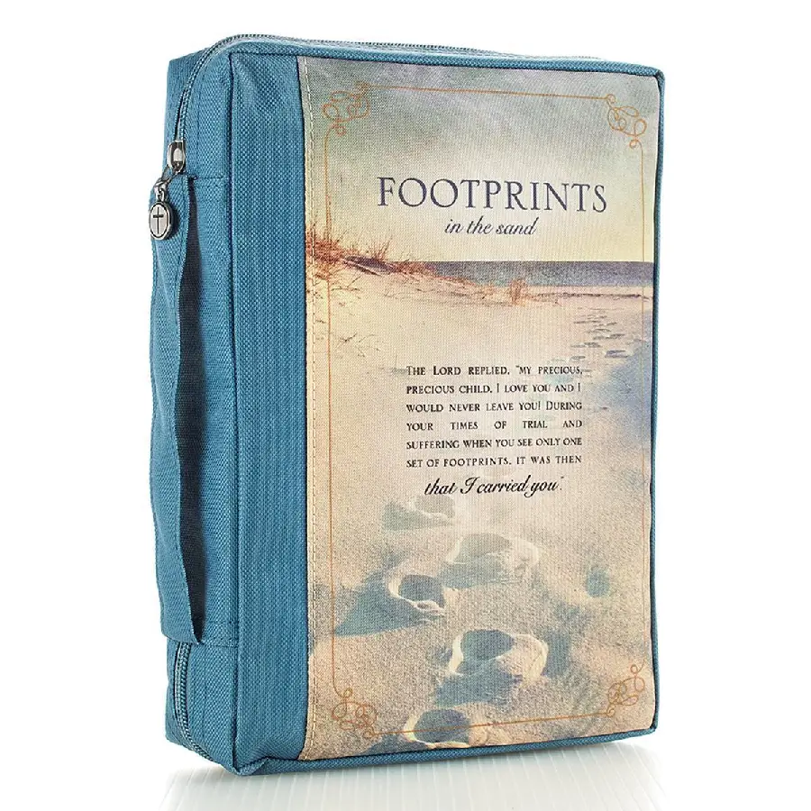 Footprints - Poly Canvas - Biblecover Me