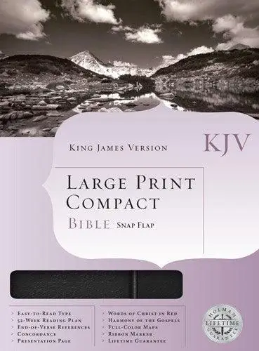 Large Print Compact Bible -Snap Flap
