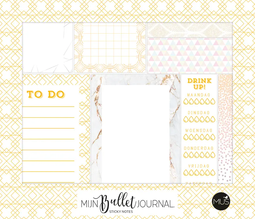 Mijn bullet journal - sticky notes