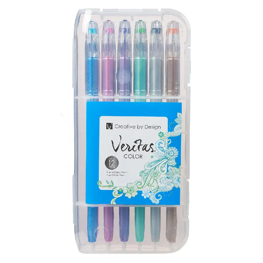 Gel pens Glitter and Metallic  Set of 12