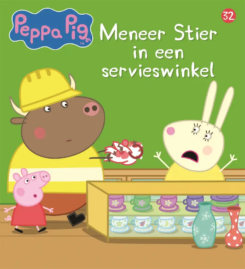 Peppa Pig - Meneer Stier in een serviesw