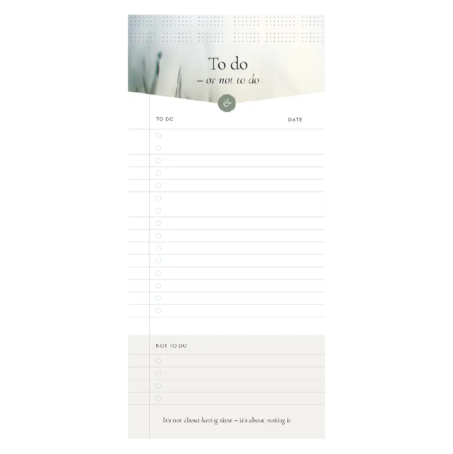 To-do & not-to-do-list