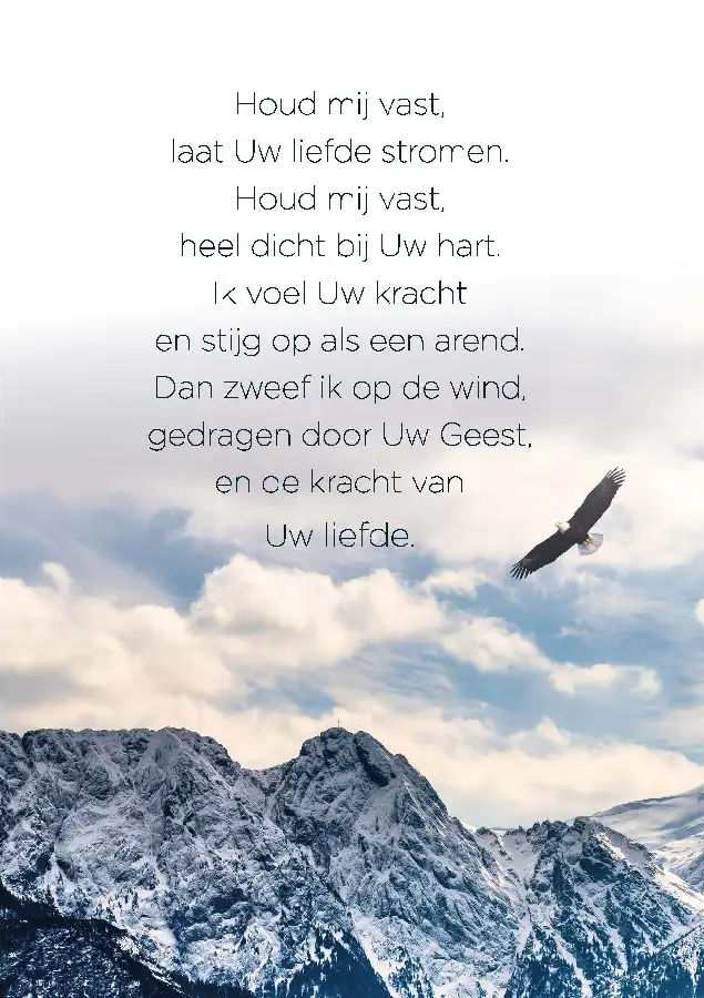 Wenskaart Houd mij vast laat uw liefde