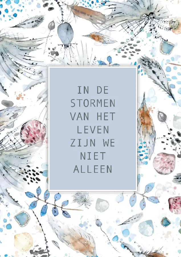 Wenskaart In de stormen van het leven