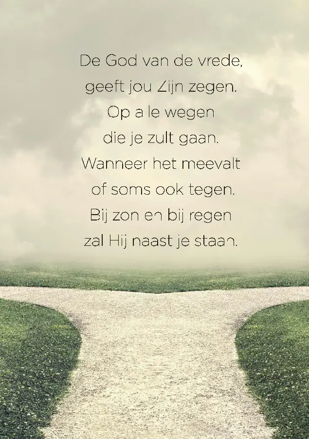 Wenskaart De God van de vrede geeft jou